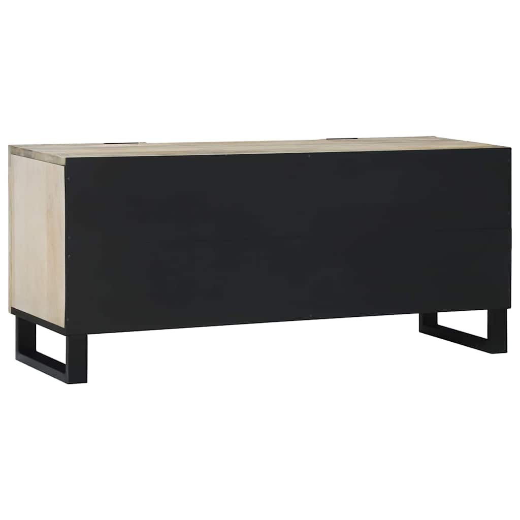TV szekrény Fehér 160 x 30 x 30.5 cm tömör mangófa