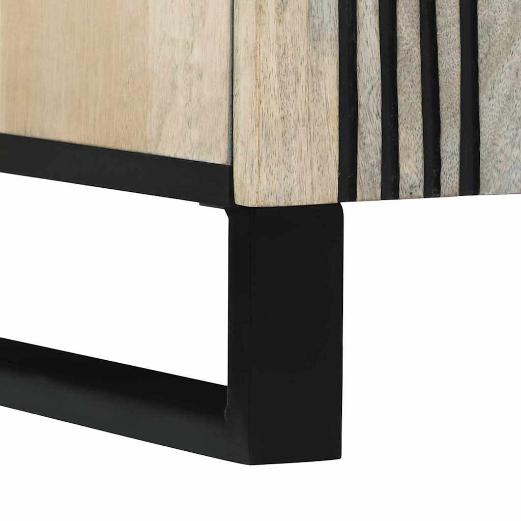 TV szekrény Fehér 160 x 30 x 30.5 cm tömör mangófa