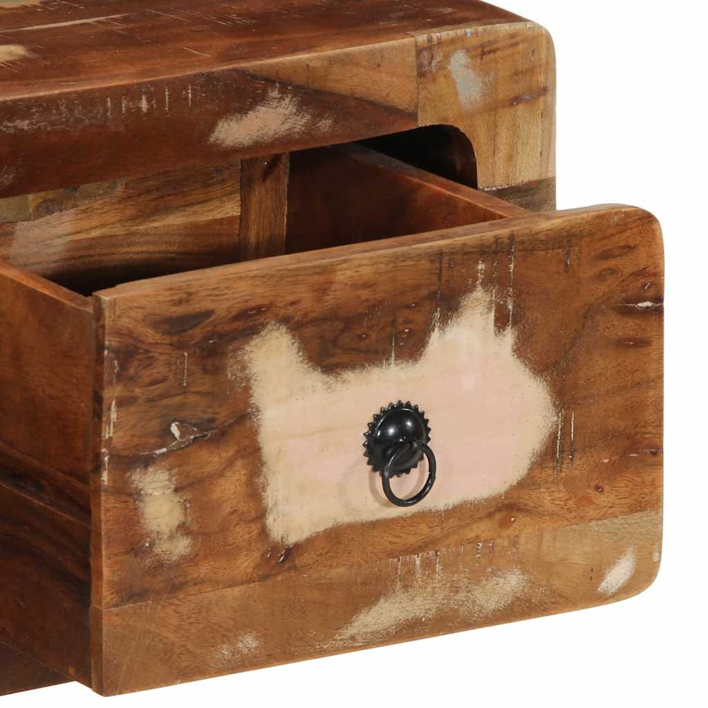 tömör újrahasznosított falra szerelhető TV-szekrény 100x32x25cm