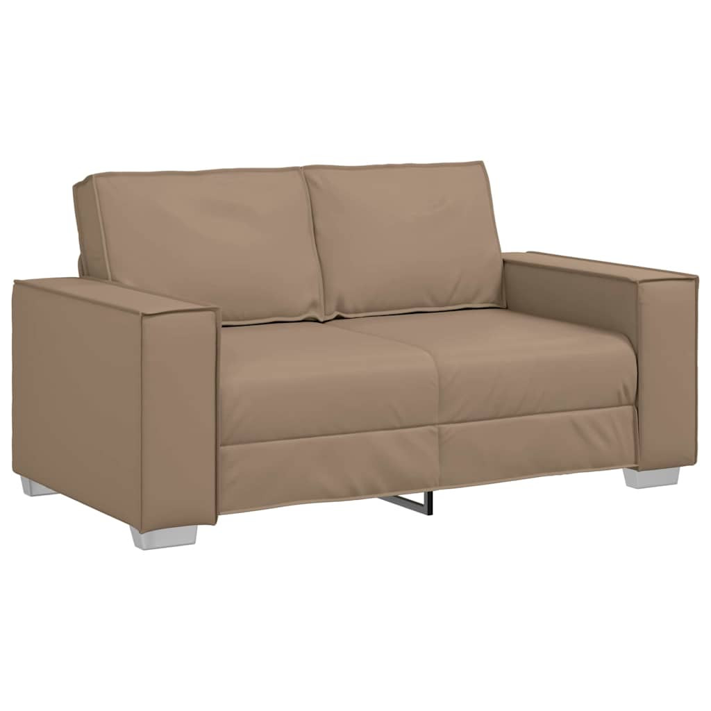120 cm-es Loveseat Kanapé párnával Cappuccino Műbőr