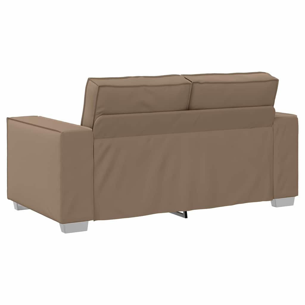 120 cm-es Loveseat Kanapé párnával Cappuccino Műbőr