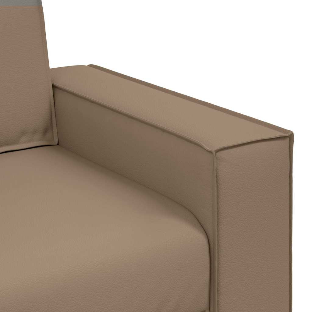 120 cm-es Loveseat Kanapé párnával Cappuccino Műbőr