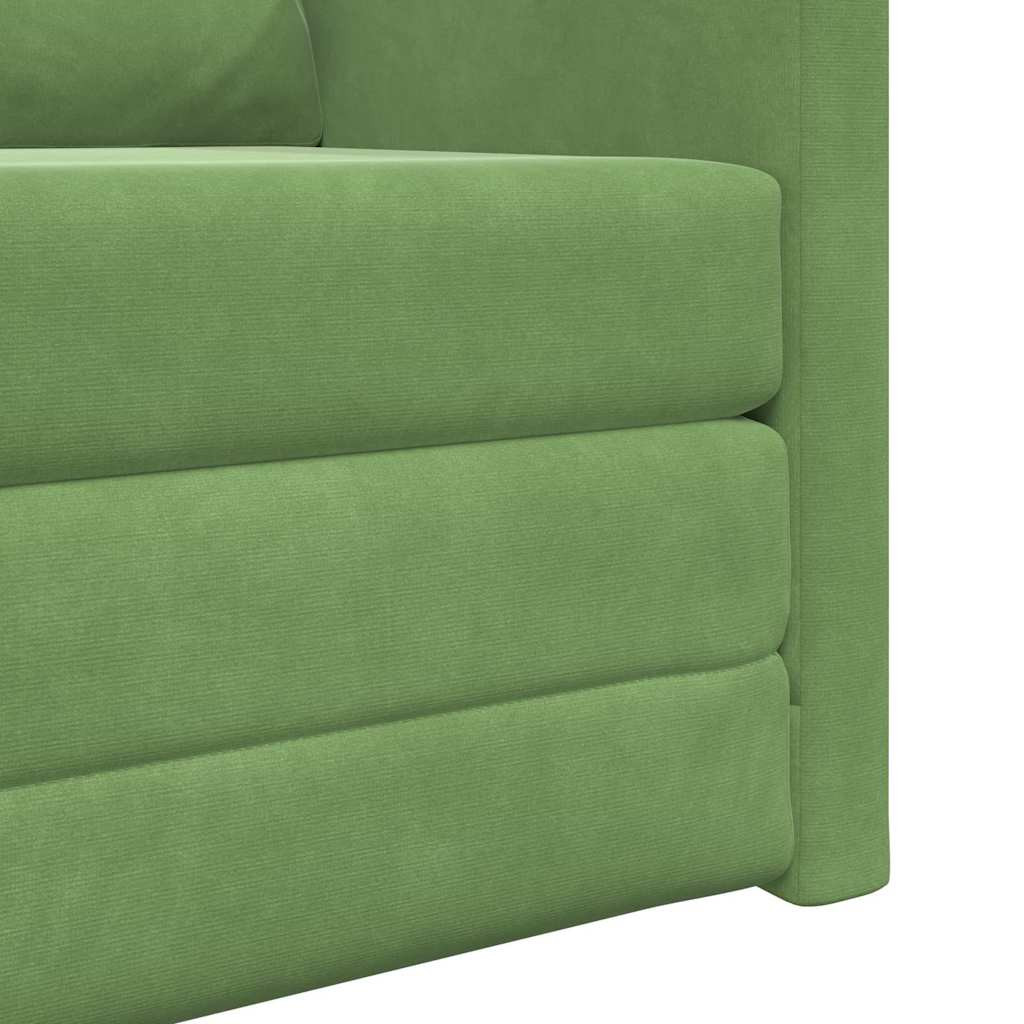 Kanapéágy 60cm Világos zöld Bársony