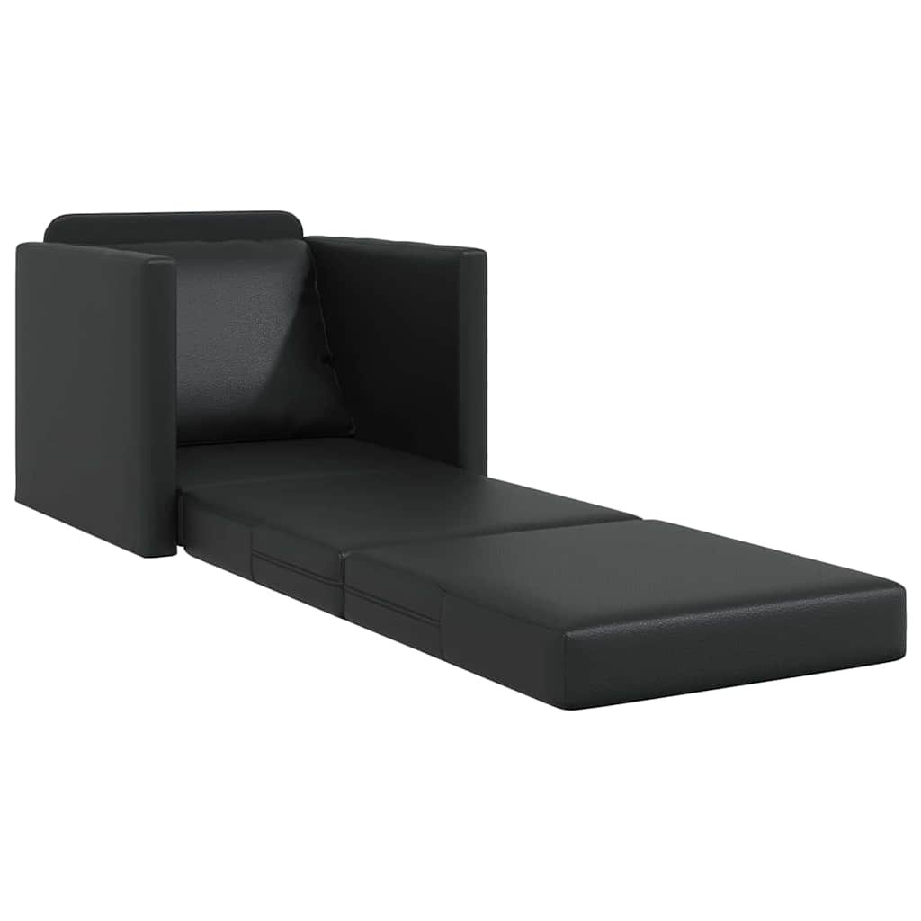 vidaXL Kanapéágy 60cm Fekete Mübőr