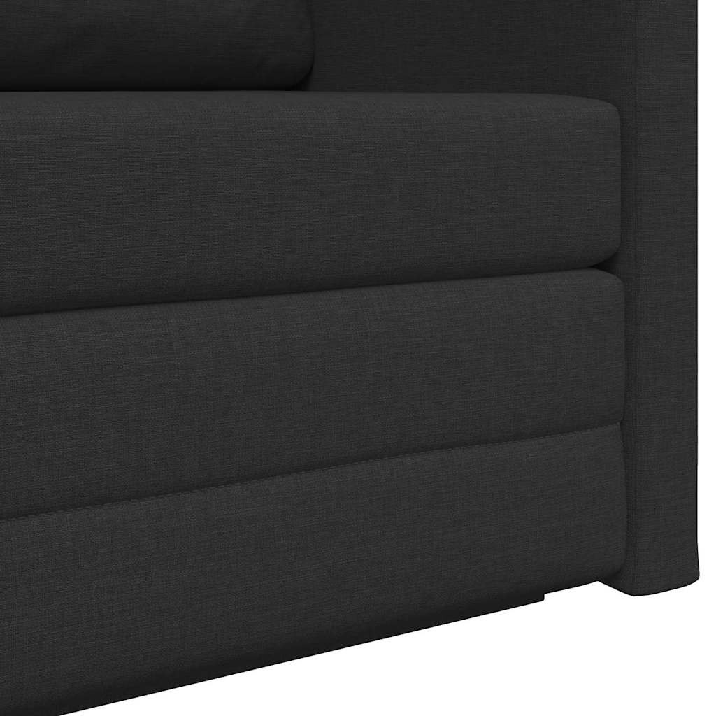 Kanapéágy 110cm Fekete szövet