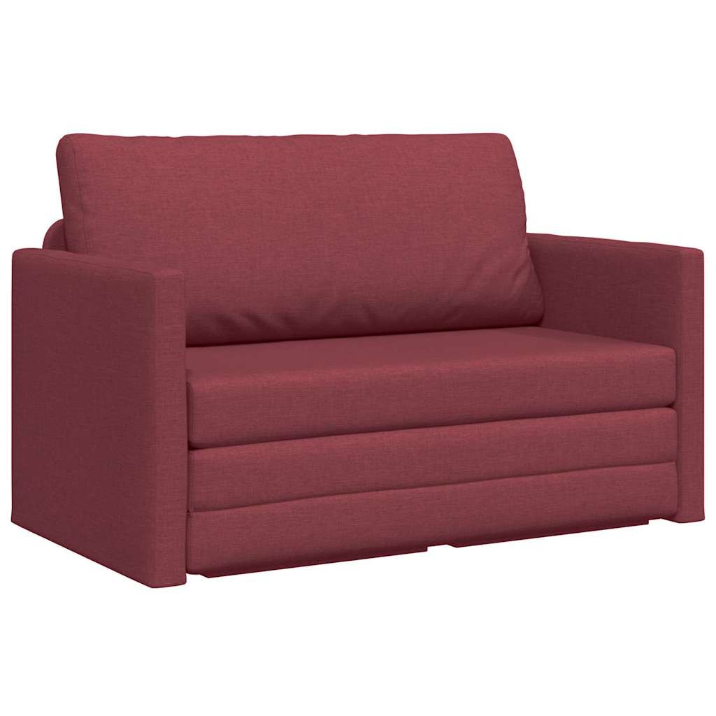 vidaXL Kanapéágy 110cm Bordó szövet