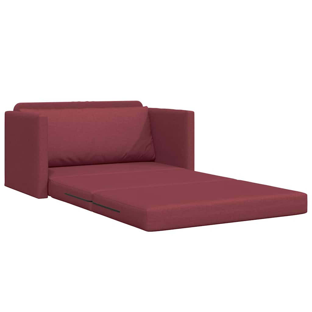 vidaXL Kanapéágy 110cm Bordó szövet