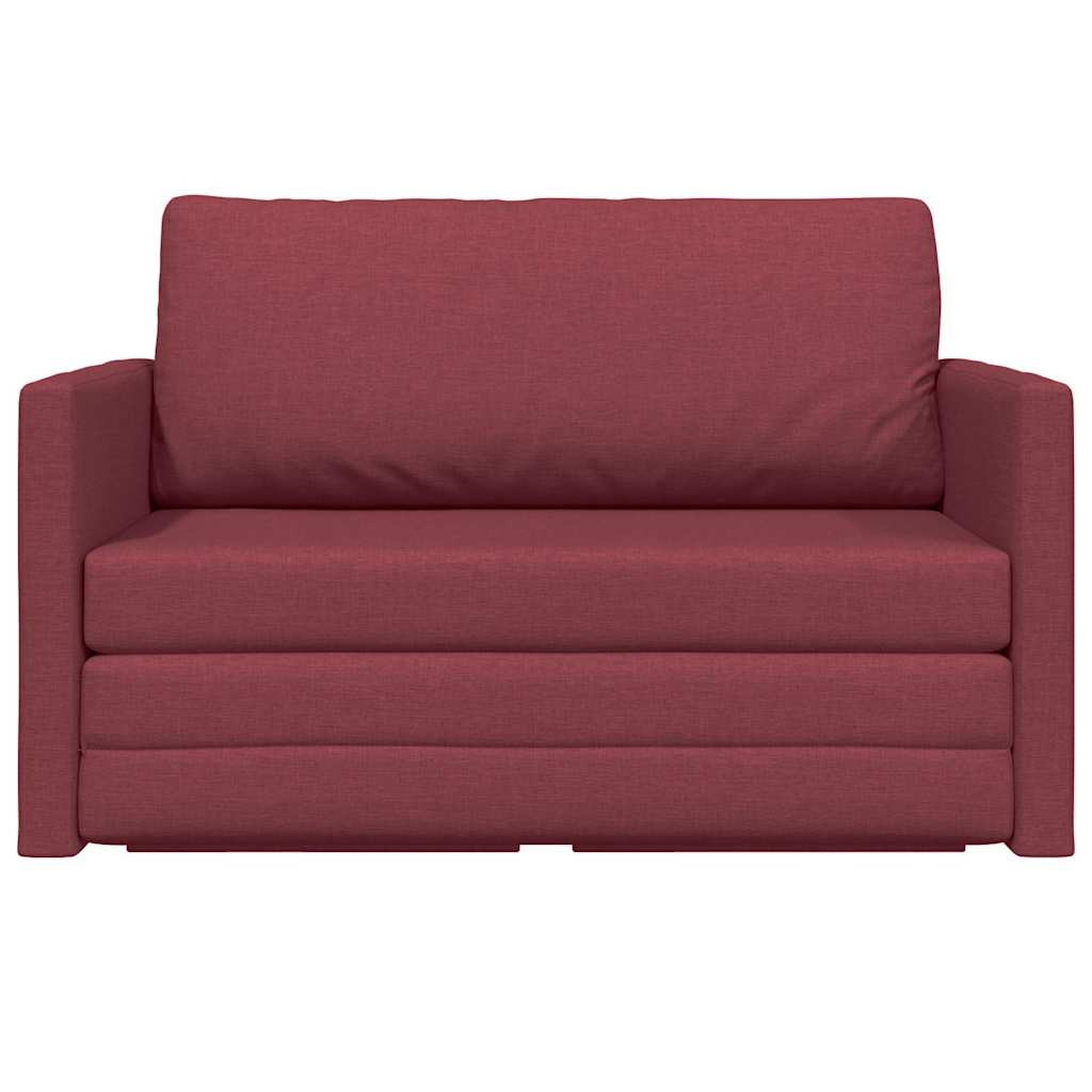 vidaXL Kanapéágy 110cm Bordó szövet
