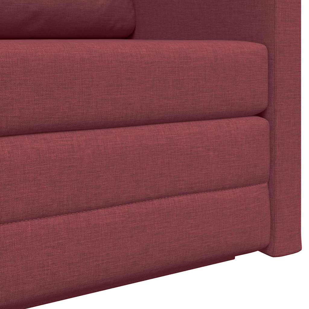 vidaXL Kanapéágy 110cm Bordó szövet