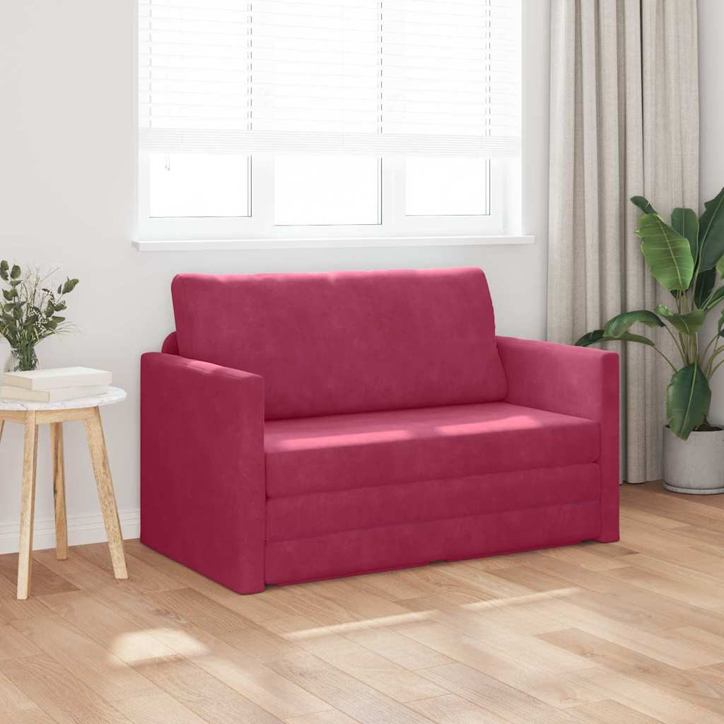 Kanapéágy 110cm Bordó Bársony