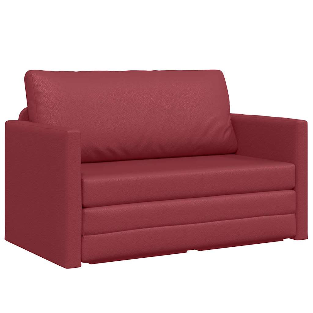 vidaXL Kanapéágy 110cm Bordó Mübőr
