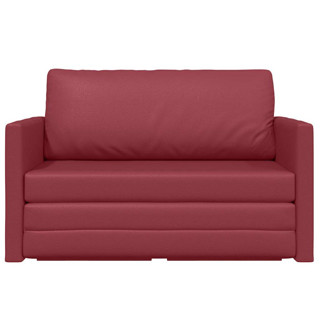 vidaXL Kanapéágy 110cm Bordó Mübőr