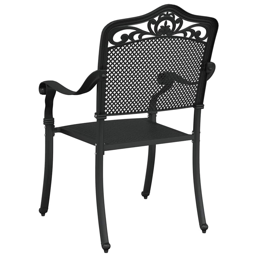 Kerti Szék 2 pcs Fekete 55 x 55 x 92,5cm Alumínium