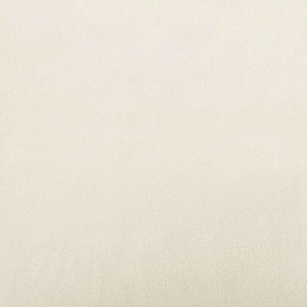 Egyszemélyes kanapéágy kerekekkel Krém 90 x 165 x 87 cm Bársony