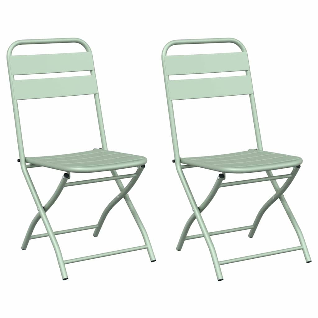 Kerti hajtható szék 2 pcs Világos menta 42 x 52 x 82cm