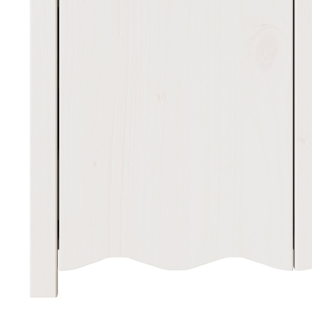 Oldalszekrény "DRAMMEN" Fehér 114x43x75,5 cm Tömbfa Fenyő