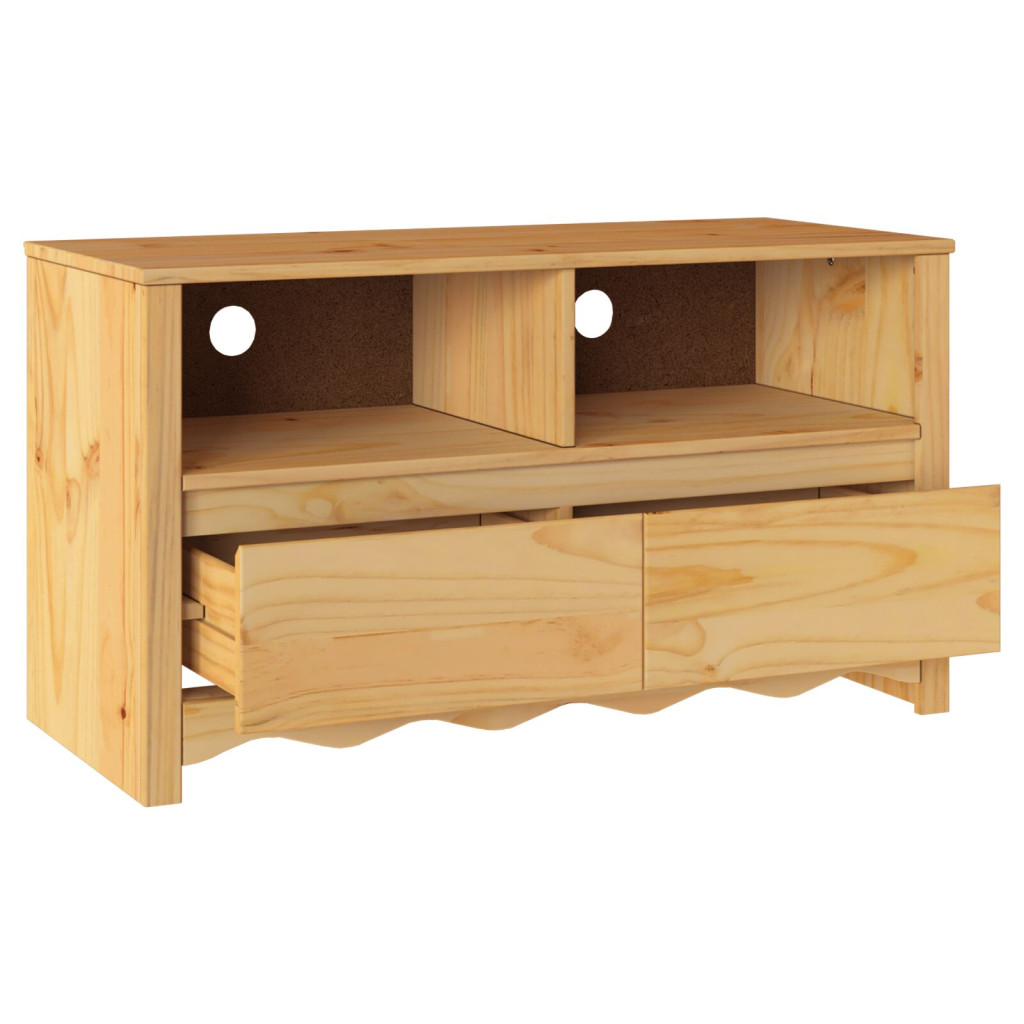TV Szekrény "DRAMMEN" 99x43x55 cm Tömör Fenyő TV Szekrény "DRAMMEN" 99x43x55 cm Tömör Fenyő