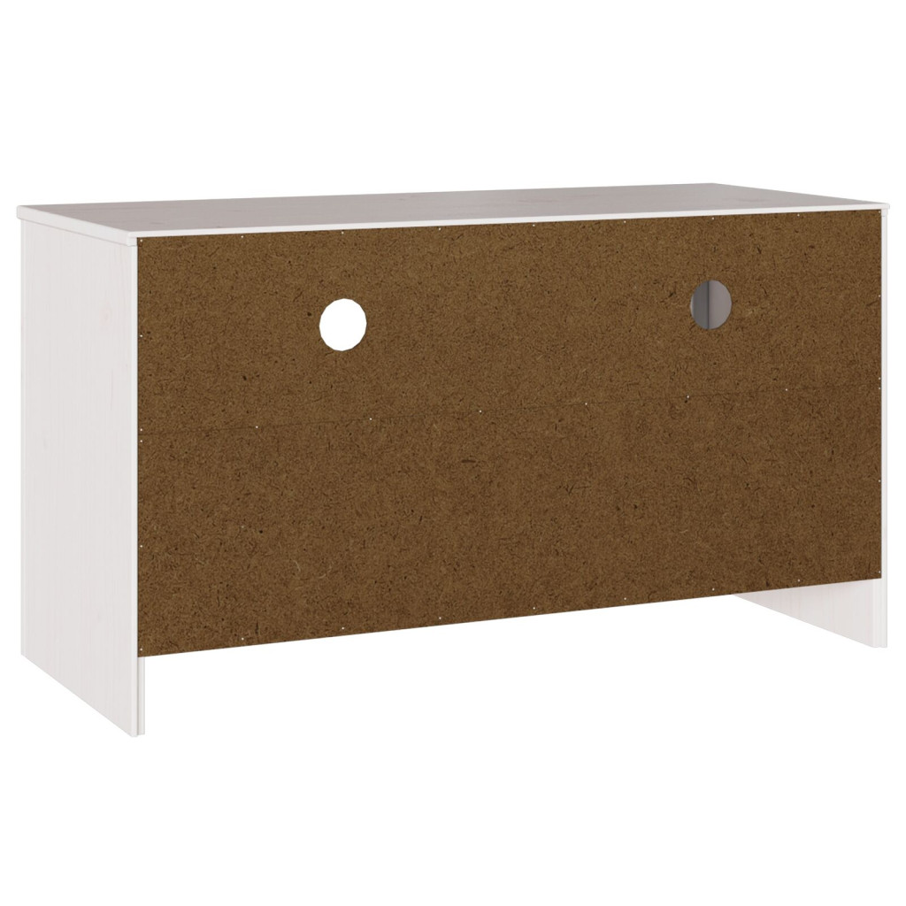 TV Szekrény "DRAMMEN" Fehér 99x43x55 cm Tömbfa Fenyő