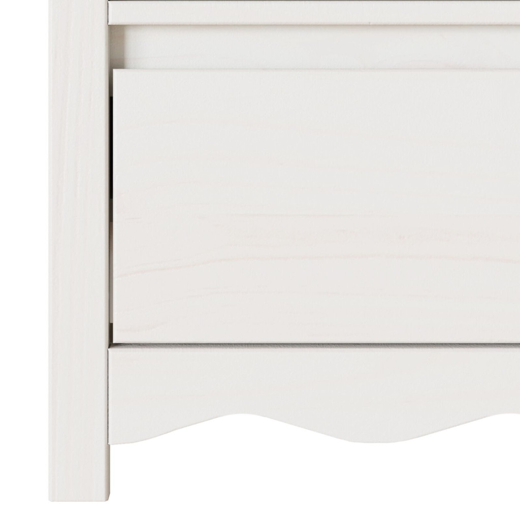 TV Szekrény "DRAMMEN" Fehér 99x43x55 cm Tömbfa Fenyő