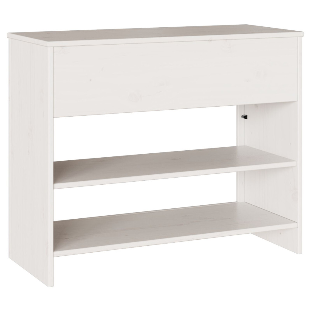 Konzolasztal "DRAMMEN" Fehér 89,5x37x73 cm Szilárd Fenyőfa