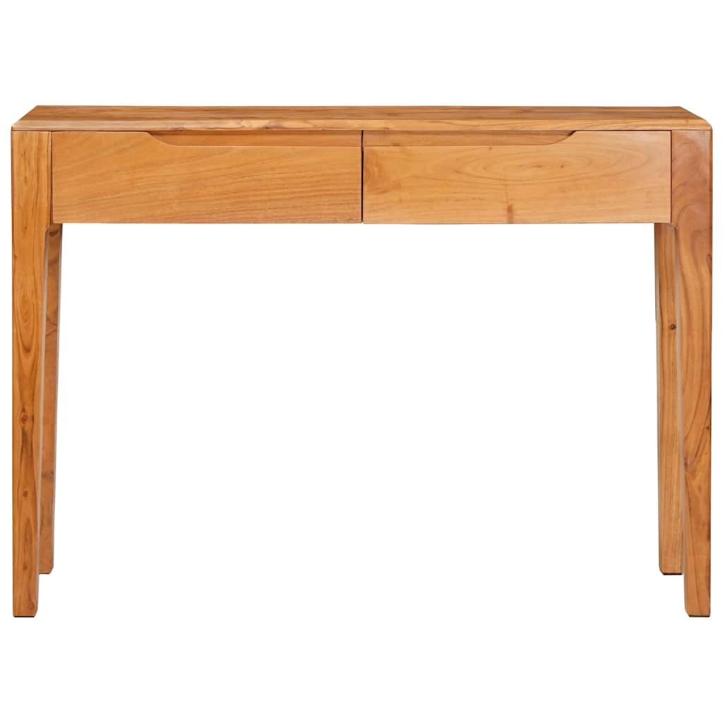 Konzolasztal fiókkal Barna 110 x 30 x 80 cm Tömör Akácfa
