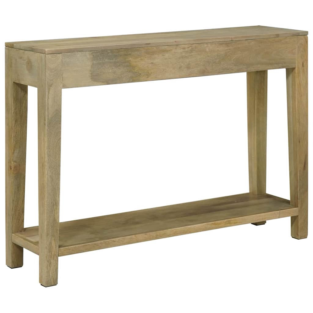 Konzolasztal Természetes szürke 110 x 30 x 80 cm Tömör Mangófát