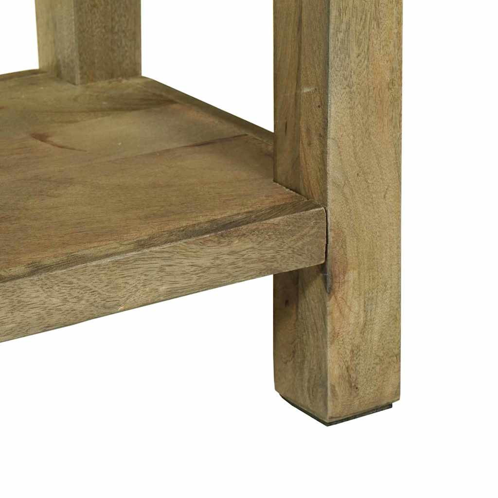 Konzolasztal Természetes szürke 110 x 30 x 80 cm Tömör Mangófát