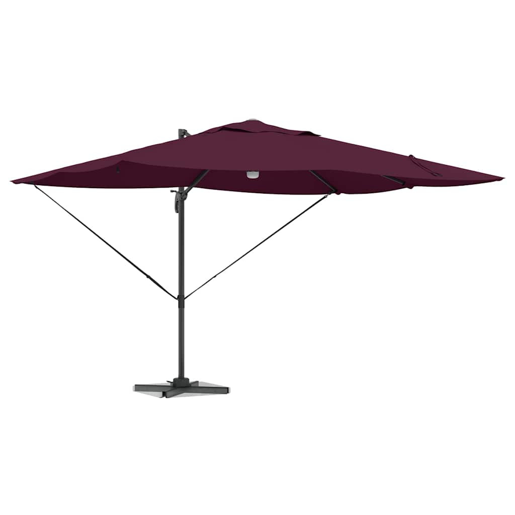 Napernyő Bordeaux piros 351 x 250 x 253 cm Pamut és Alumínium