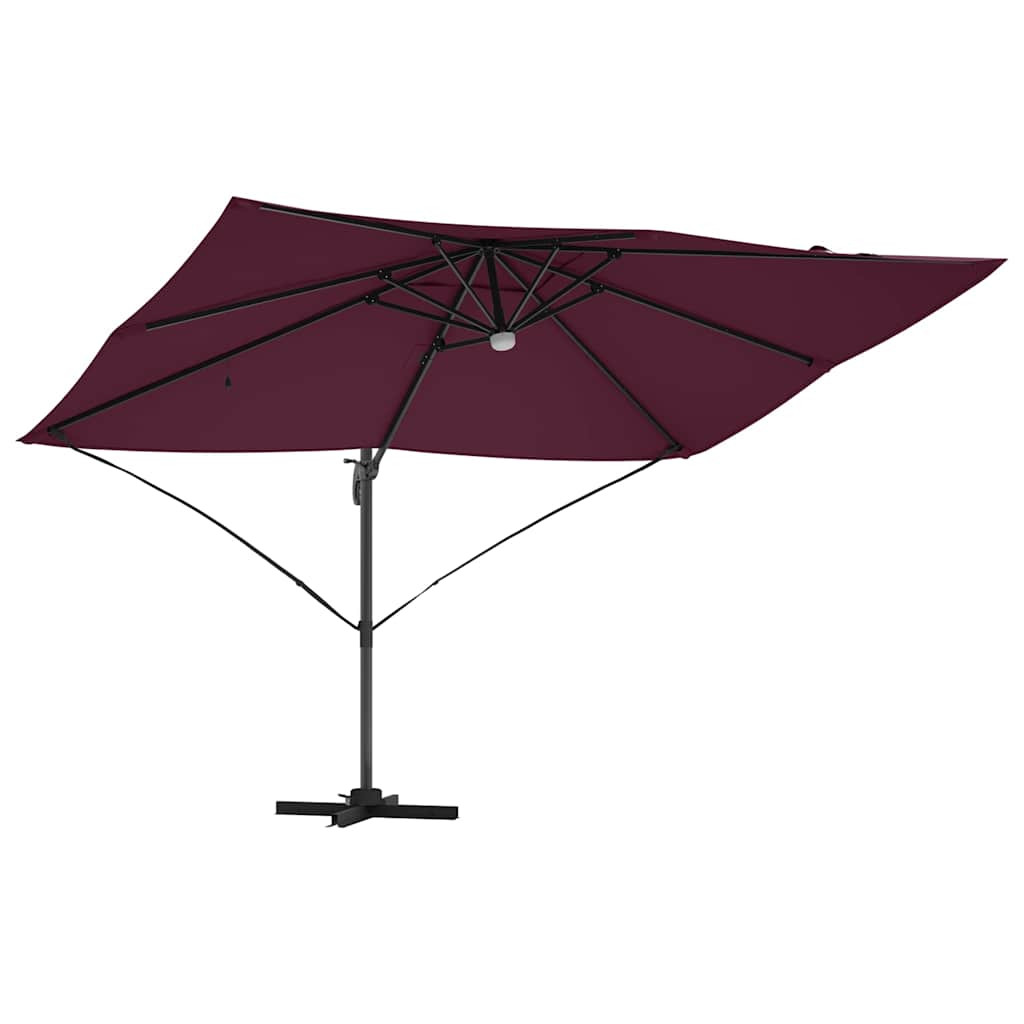 Napernyő Bordeaux piros 351 x 250 x 253 cm Pamut és Alumínium