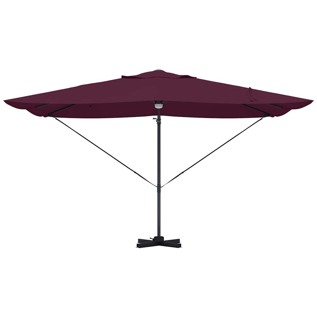 Napernyő Bordeaux piros 351 x 250 x 253 cm Pamut és Alumínium