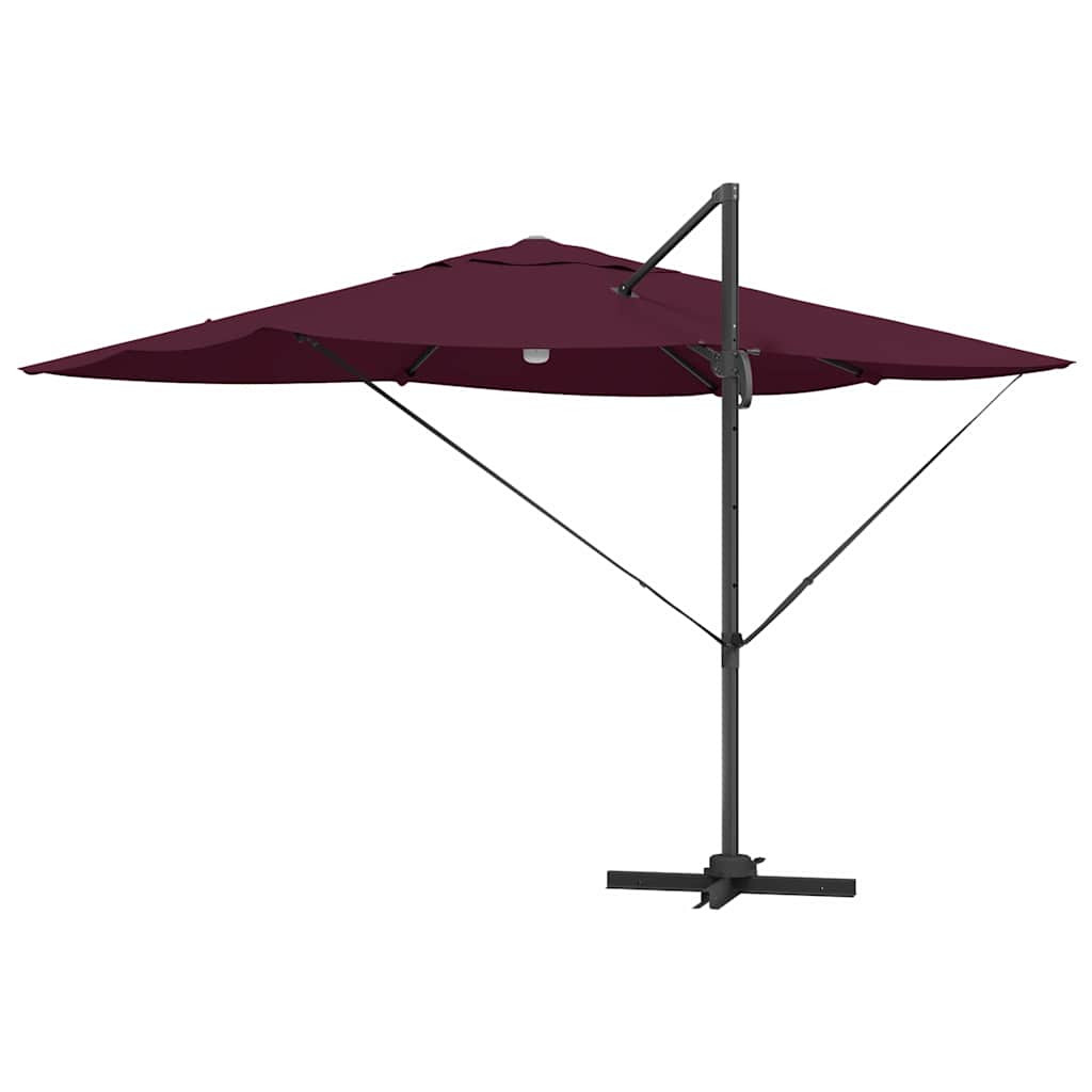Napernyő Bordeaux piros 351 x 250 x 253 cm Pamut és Alumínium