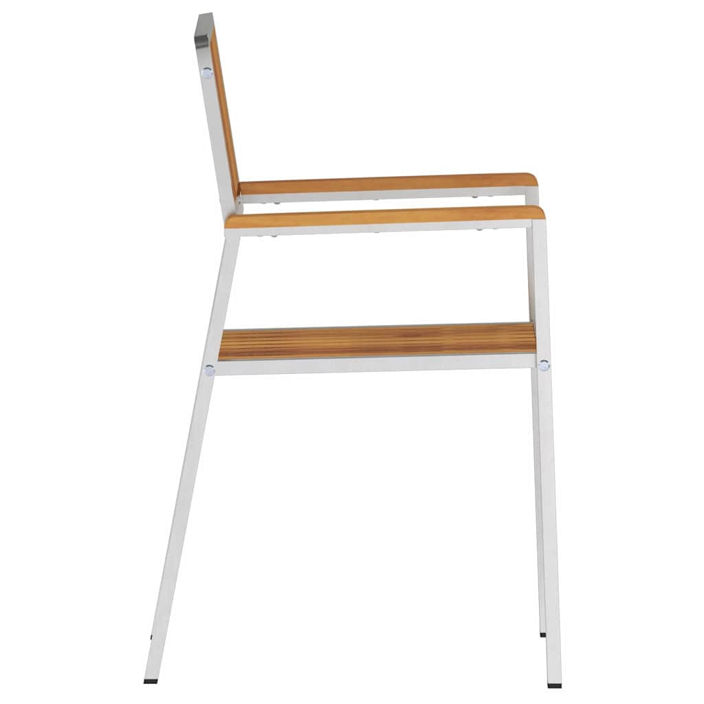 Kerti Szék 4 pcs Barna 56 x 54,5 x 87 cm Tömör Akácfa