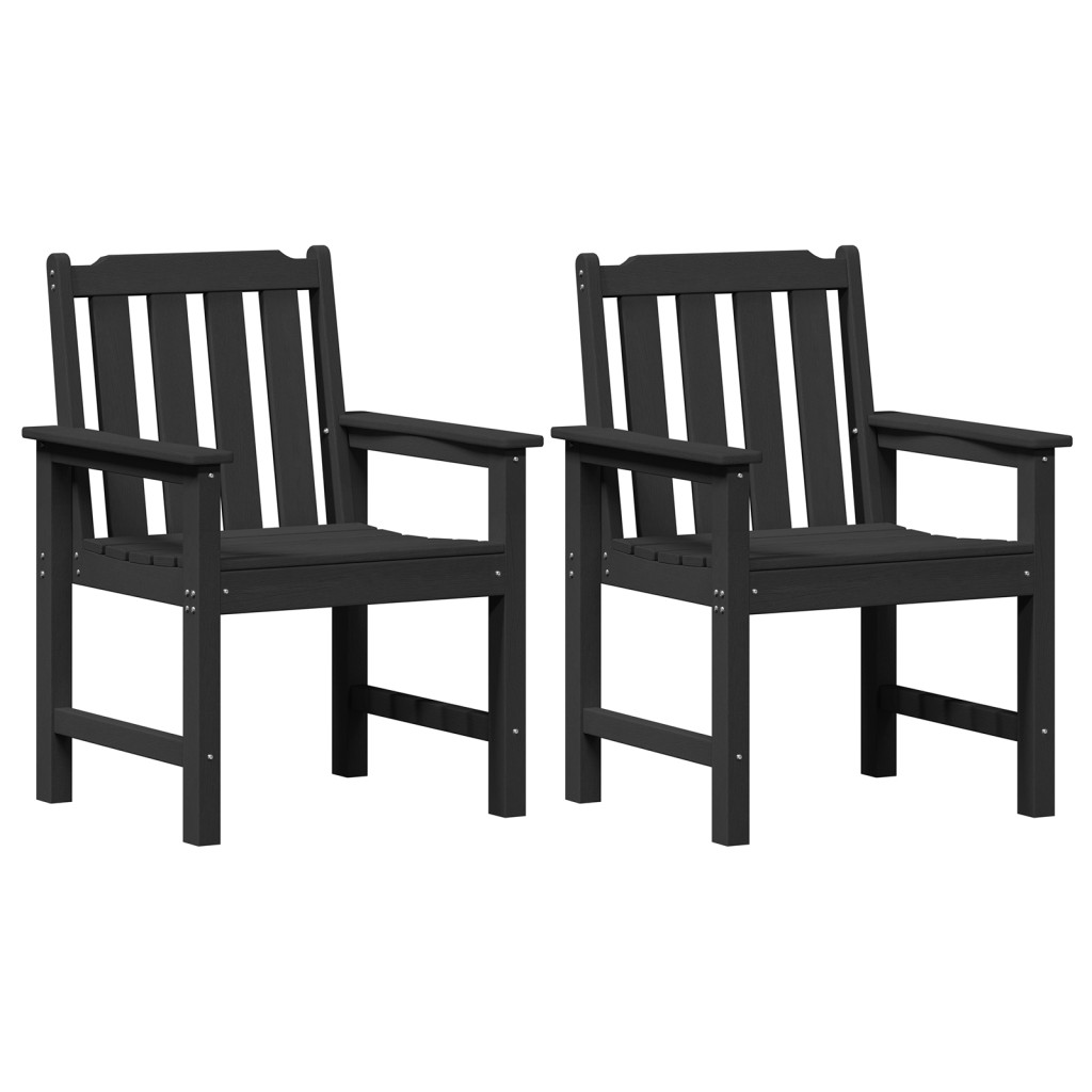 Kerti Étkezőszék 2 db Fekete HDPE Kerti Étkezőszék 2 db Fekete HDPE