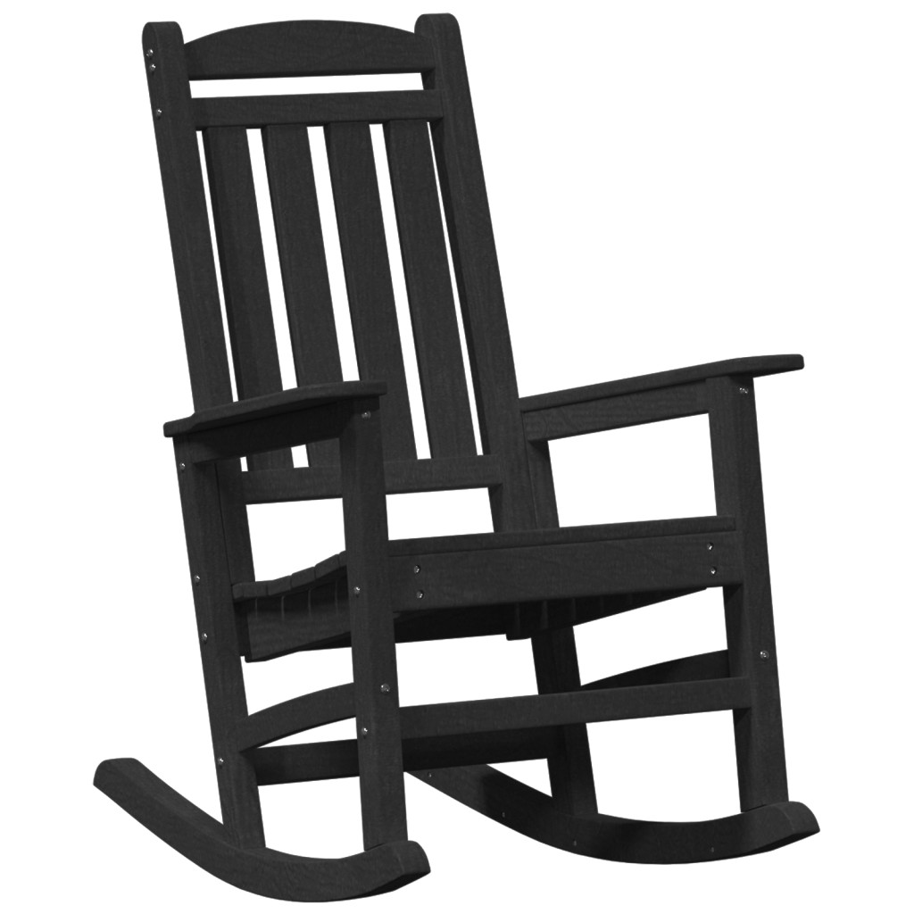 Kerti Hintaszék Fekete 70x92x108 cm HDPE