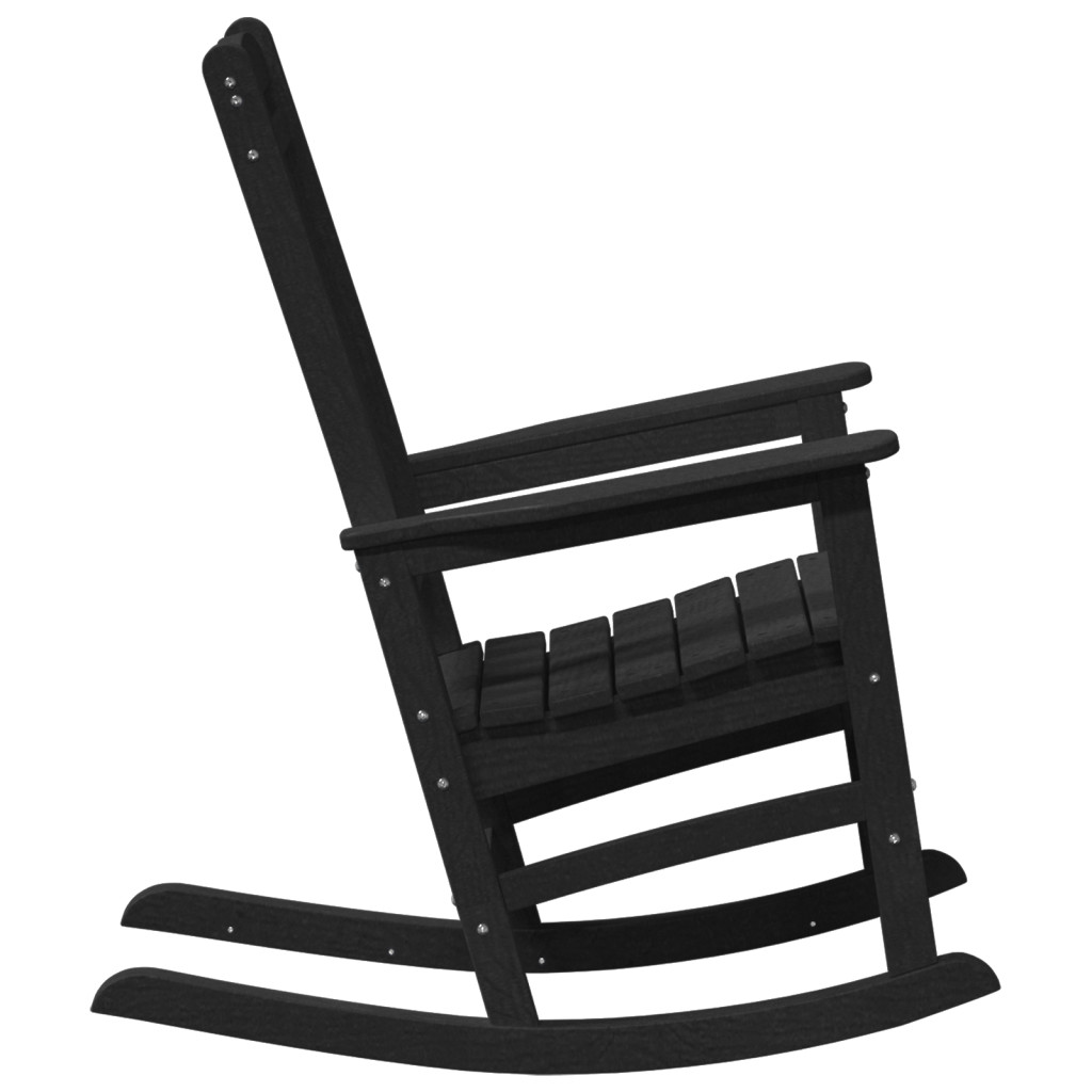 Kerti Hintaszék Fekete 70x92x108 cm HDPE