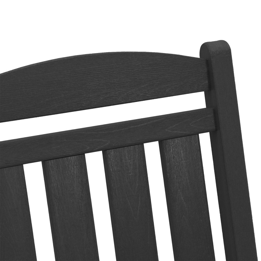 Kerti Hintaszék Fekete 70x92x108 cm HDPE