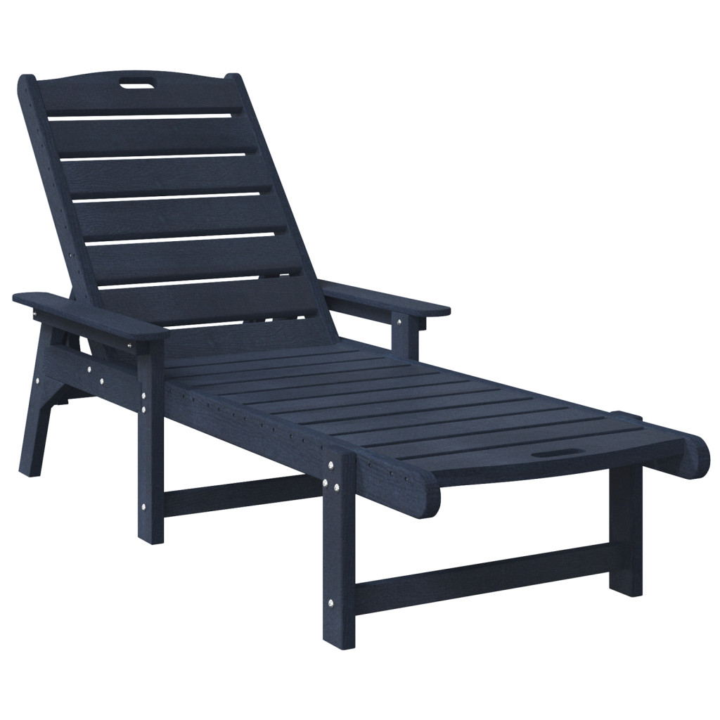 Napozóágy Tengerészkék 53x162x98.5 cm HDPE