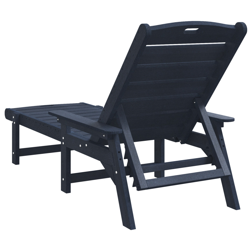 Napozóágy Tengerészkék 53x162x98.5 cm HDPE