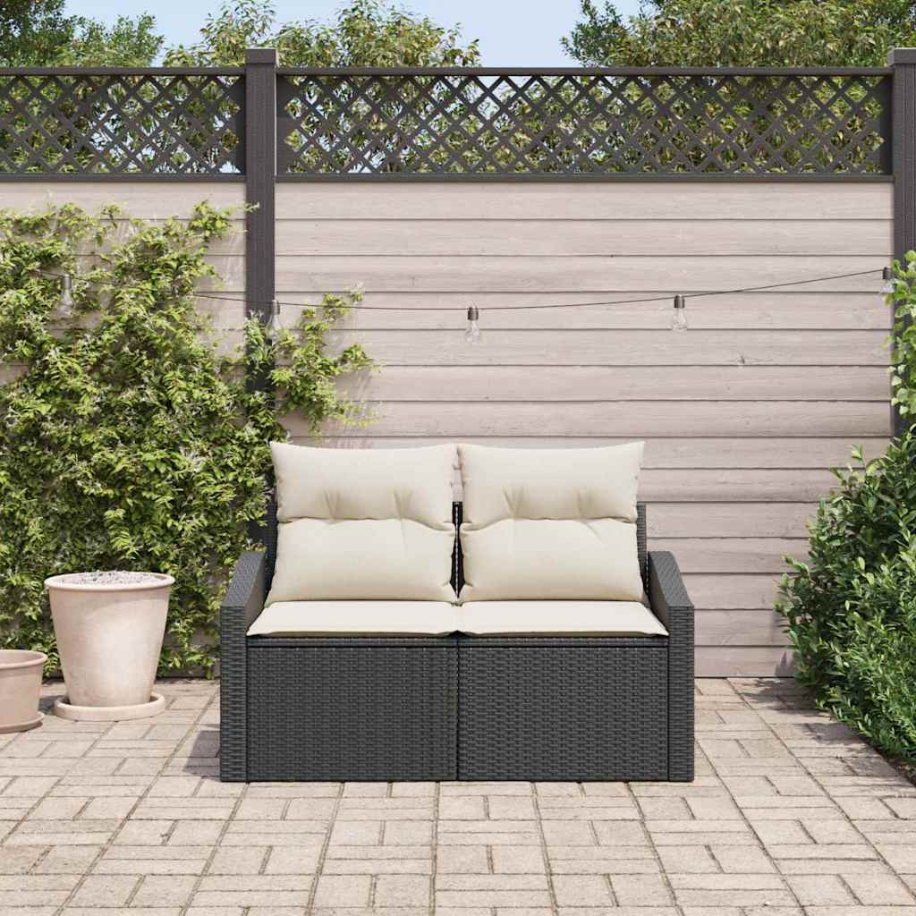 Kerti kanapé párnával tárolóval 123 x 62 x 69 cm polirattan