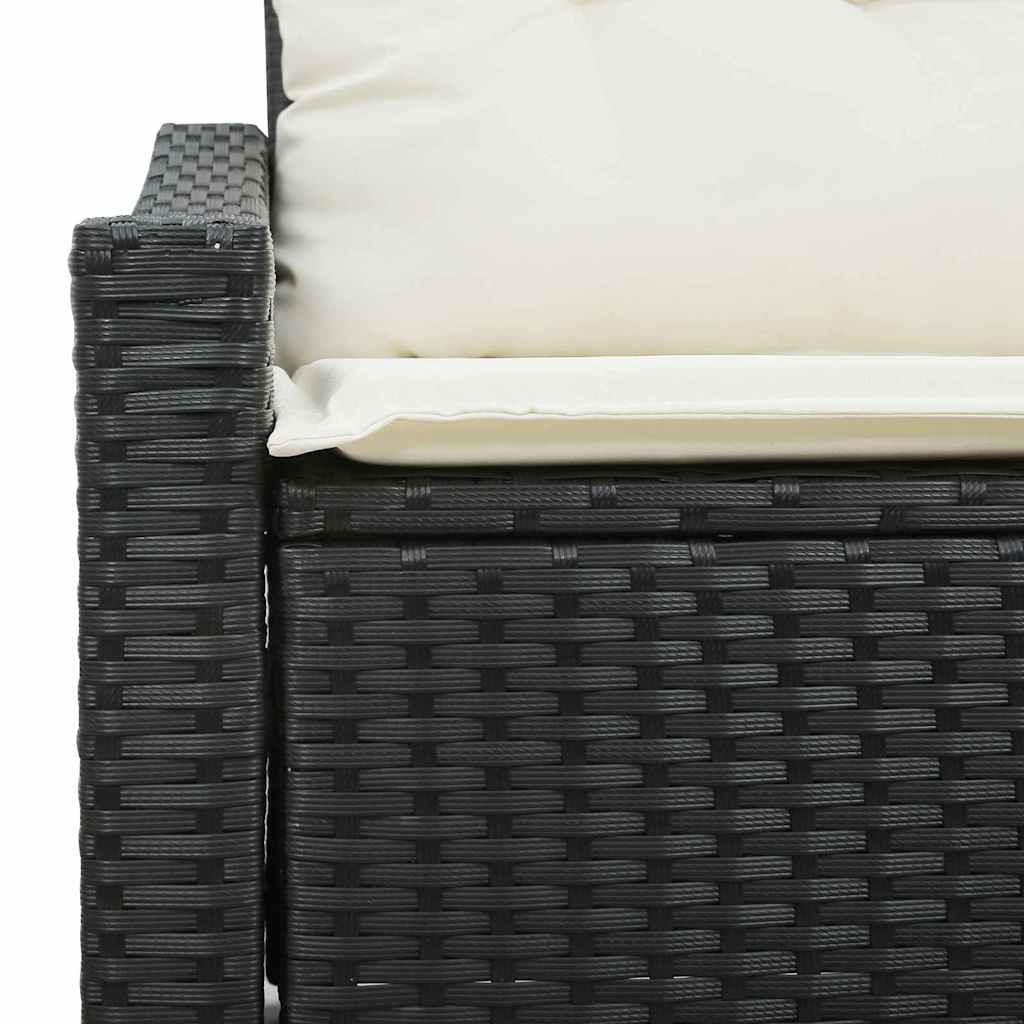 Kerti kanapé párnával tárolóval 123 x 62 x 69 cm polirattan