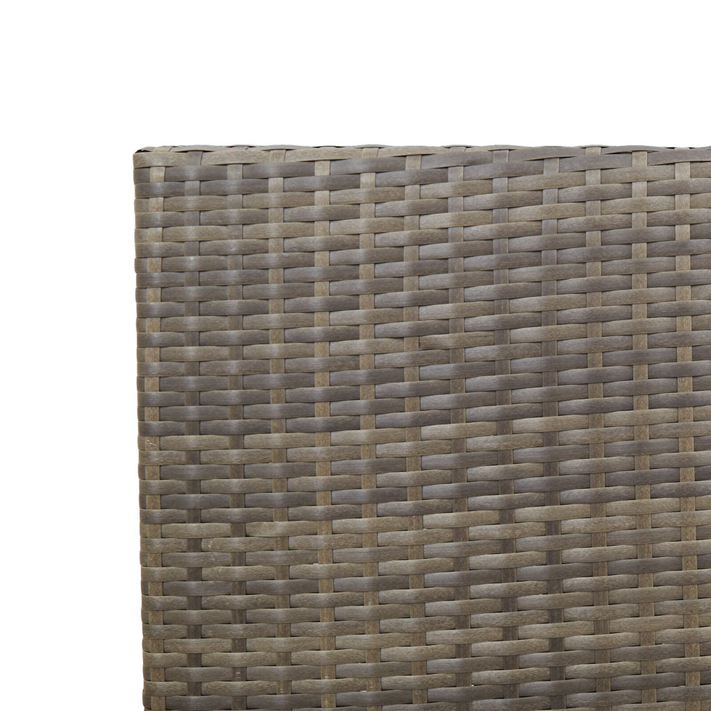 Összecsukható Kerti Székek Párnákkal 2 db Szürke Poly Rattan
