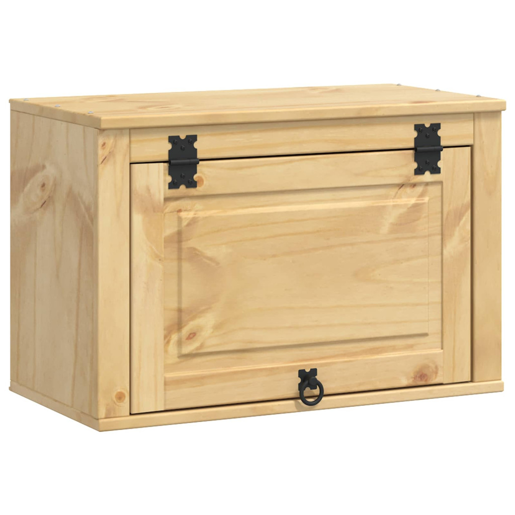 Cabinet tárolóval ajtóval Méz 60 x 32 x 40 cm Tömör fenyőfa