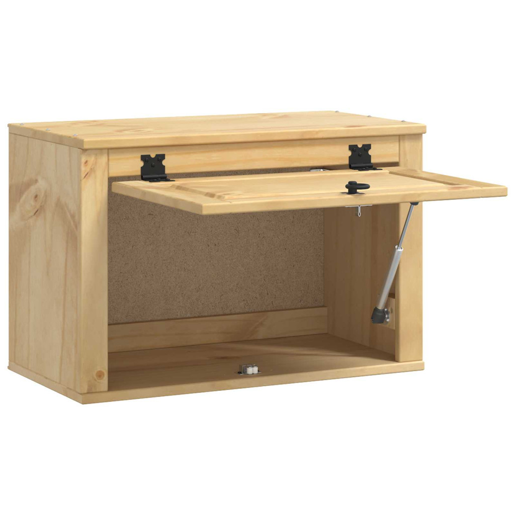 Cabinet tárolóval ajtóval Méz 60 x 32 x 40 cm Tömör fenyőfa