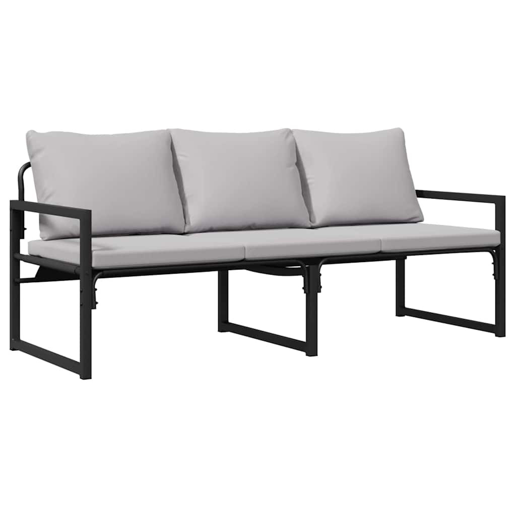 Kerti pad Fekete 180 x 72.5 x 71 cm Acél