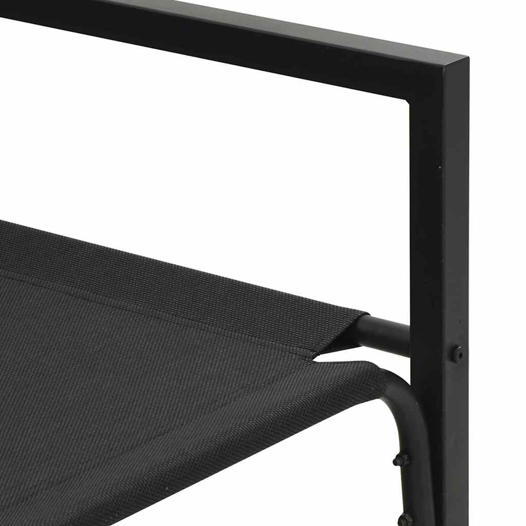 Kerti pad Fekete 180 x 72.5 x 71 cm Acél