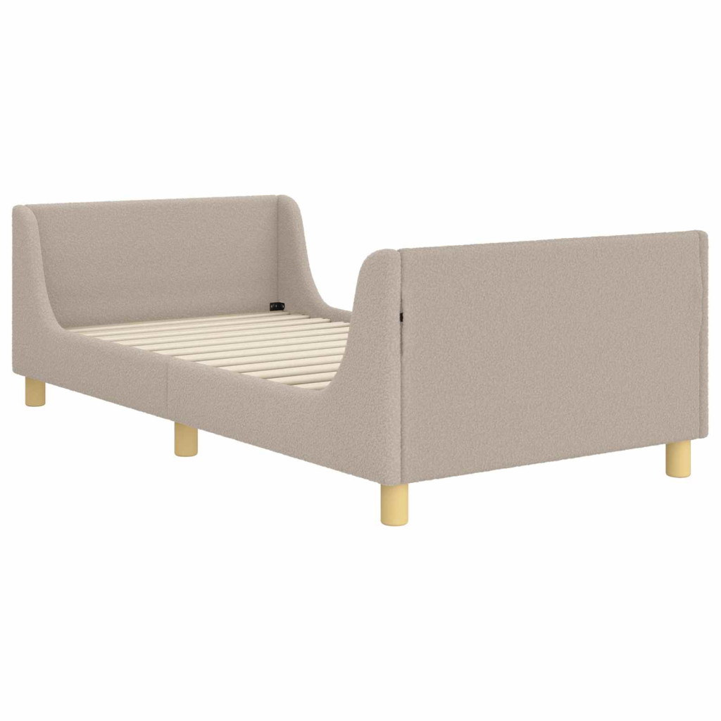 Gyerekágy kerettel Világosszürke 80 x 200 cm Juh Gyapjú