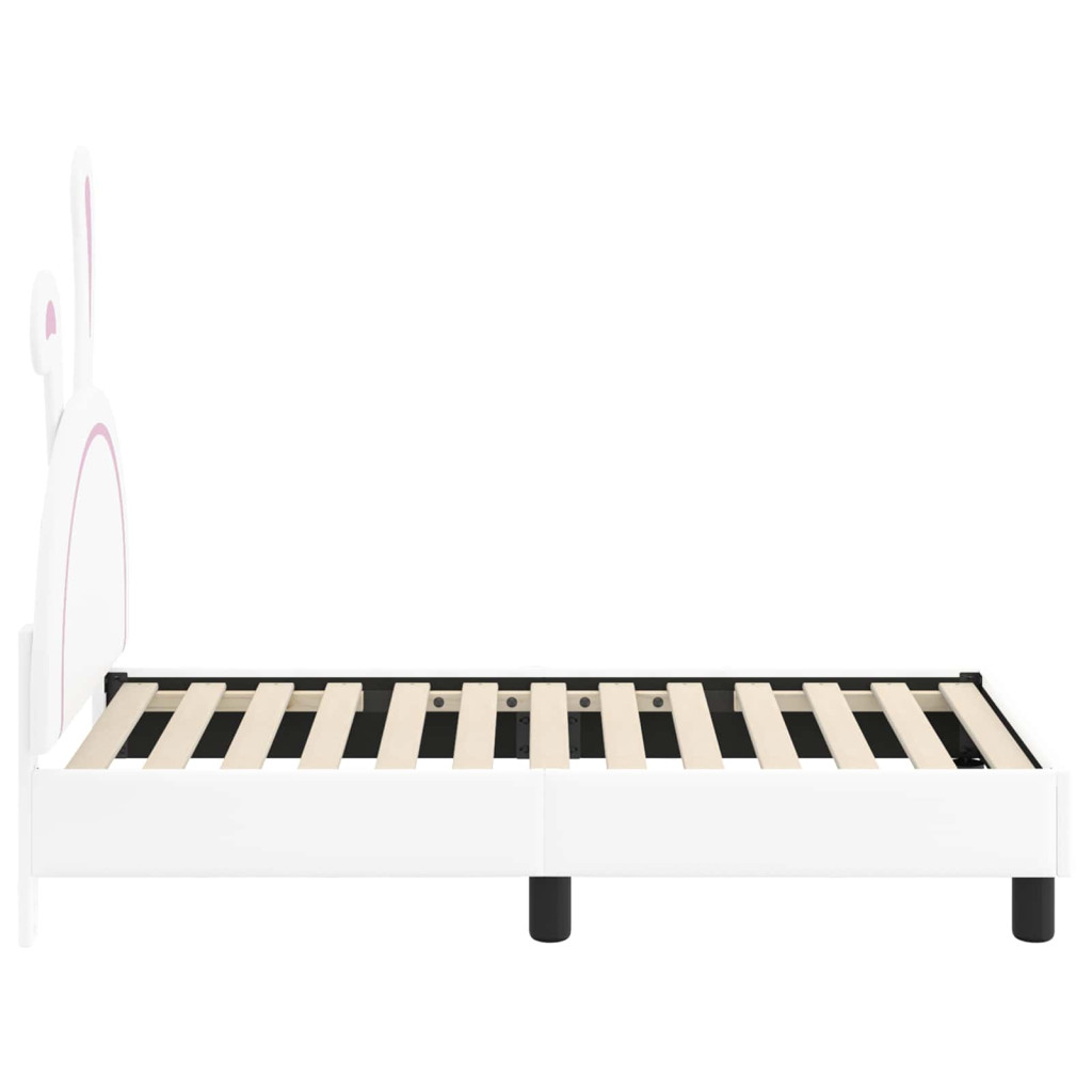 Gyerekágy keret fejtámlával fejtámlával Fehér 70 x 140 cm PU