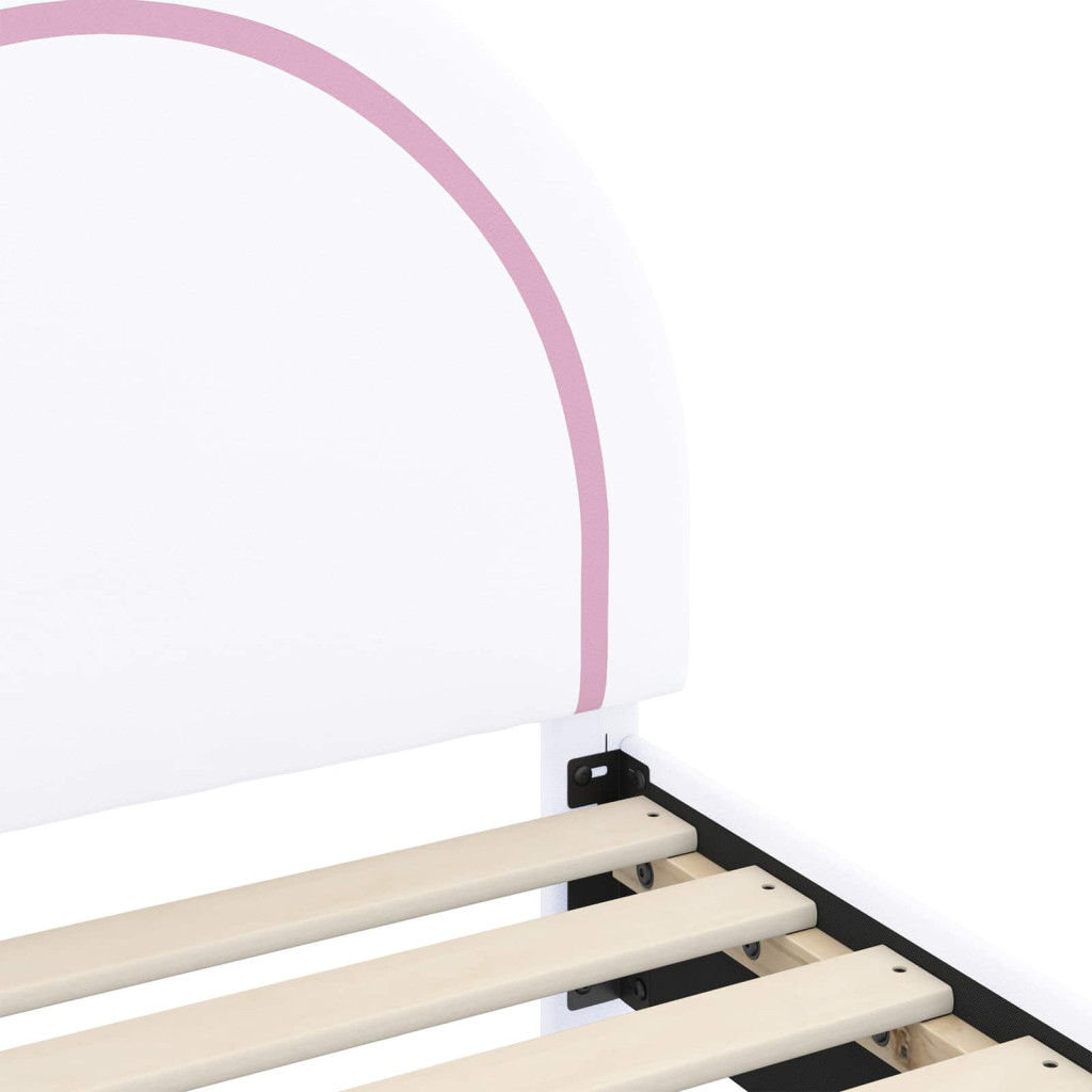 Gyerekágy keret fejtámlával fejtámlával Fehér 70 x 140 cm PU
