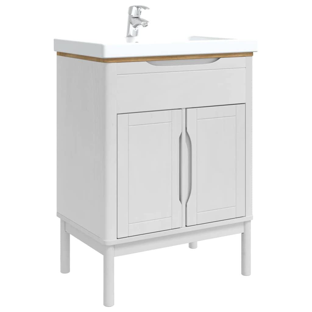 Fürdőszobai mosdószekrény polcokkal FLORO Fehér 60 x 40 x 80 cm