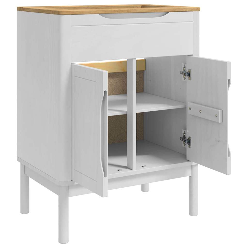 Fürdőszobai mosdószekrény polcokkal FLORO Fehér 60 x 40 x 80 cm